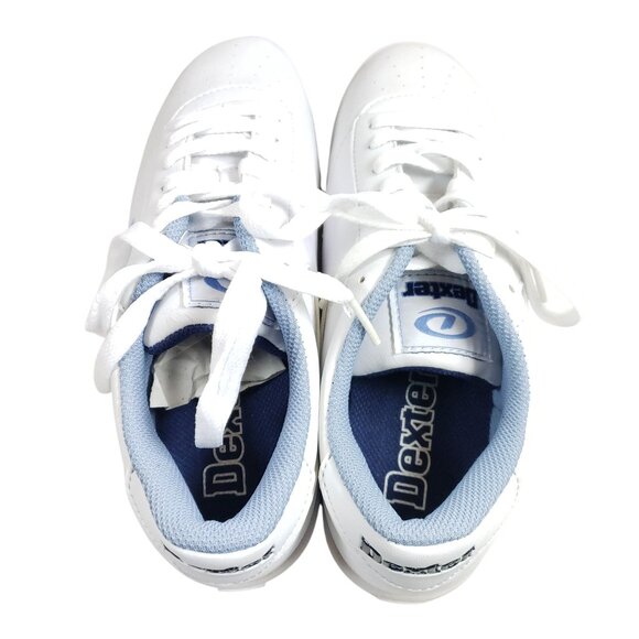 Dexter Womens Size 7.5 White Bowling Shoes With Slide-Rite Soles & Blue Accents - Picture 7 of 8